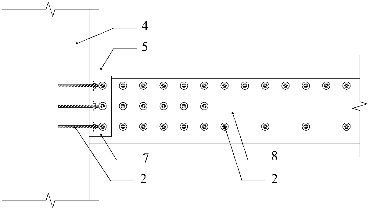 Reinforced concrete shear wall with anchor steel shearing-resistance reinforcing function and frame of reinforced concrete shear wall