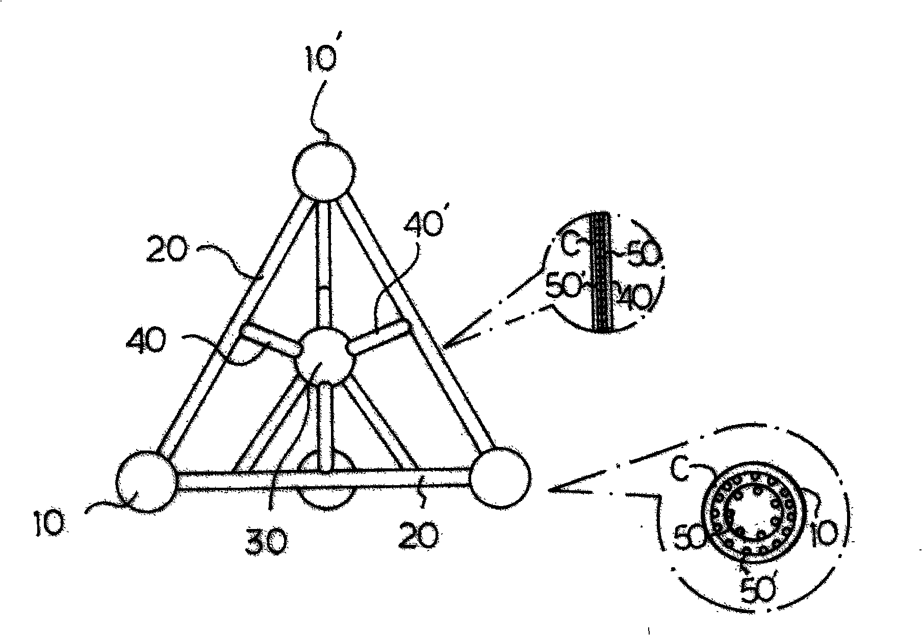 Triangular pyramid type ferroconcrete block for preventing the coastal erosion