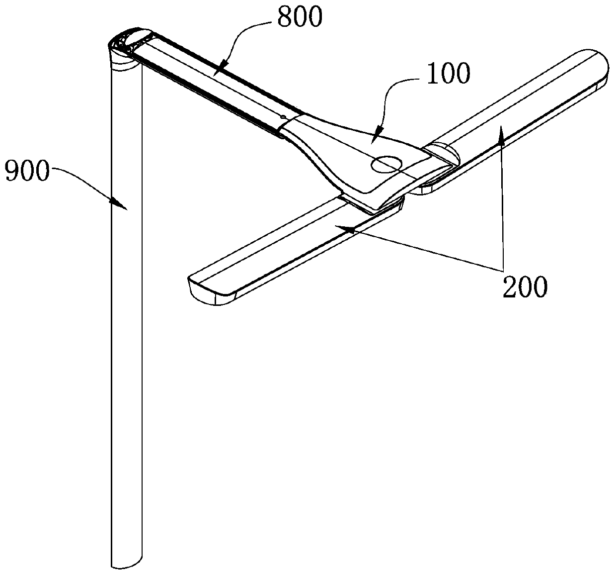 Angle-adjustable double-lamp-holder table lamp