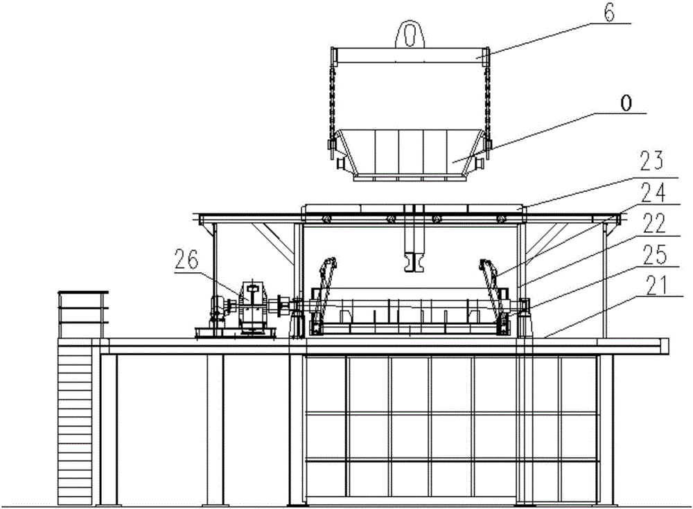 Steel slag treatment device with cooling sprayer