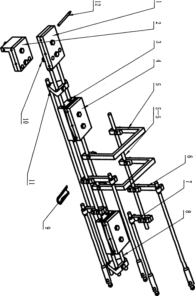 Single-sided double-rail combined external bone fixation device