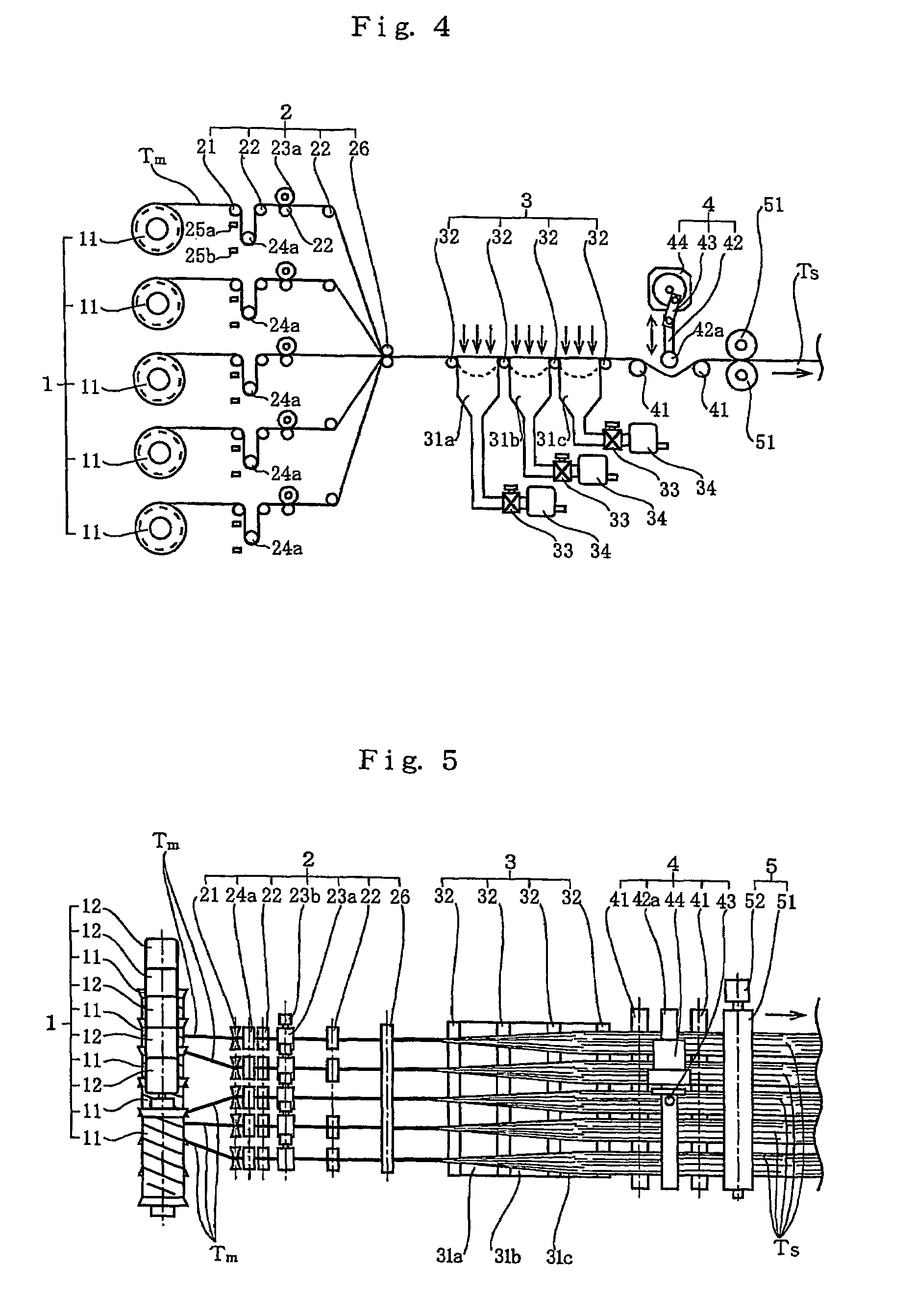 Method of producing a spread multi-filament bundle and an apparatus used in the same