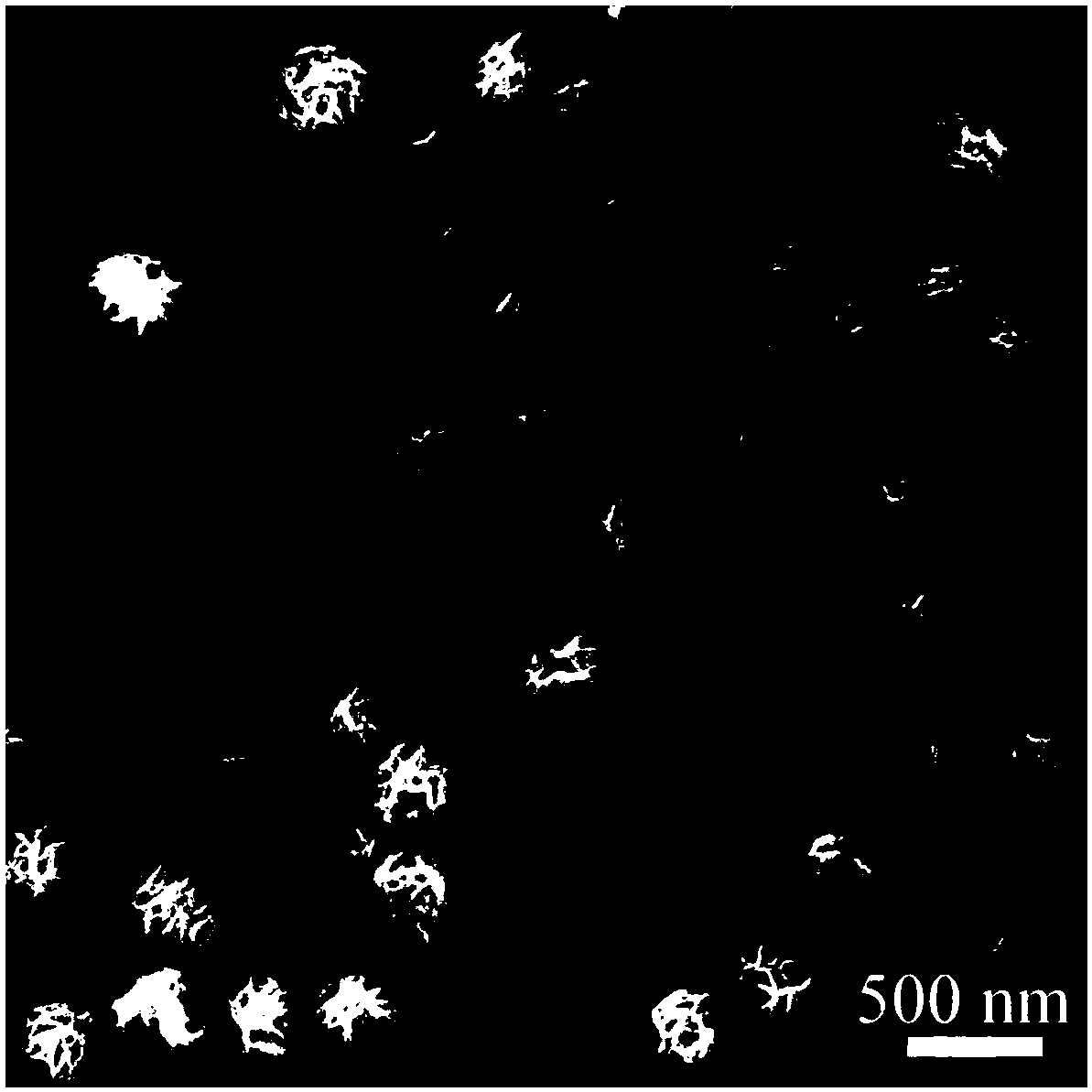 Preparation method of rose-shaped MoS2 nanoflower