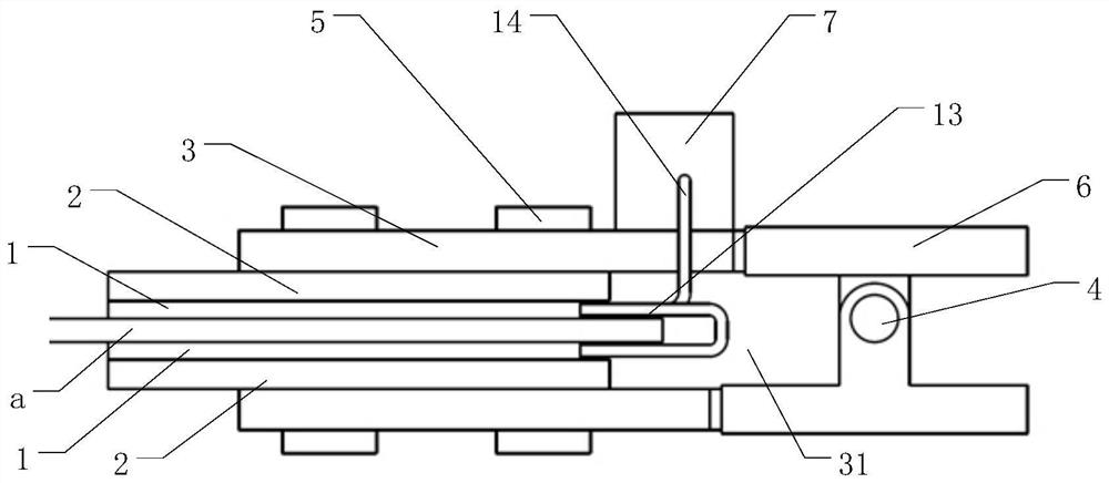 Clamping temperature measuring device