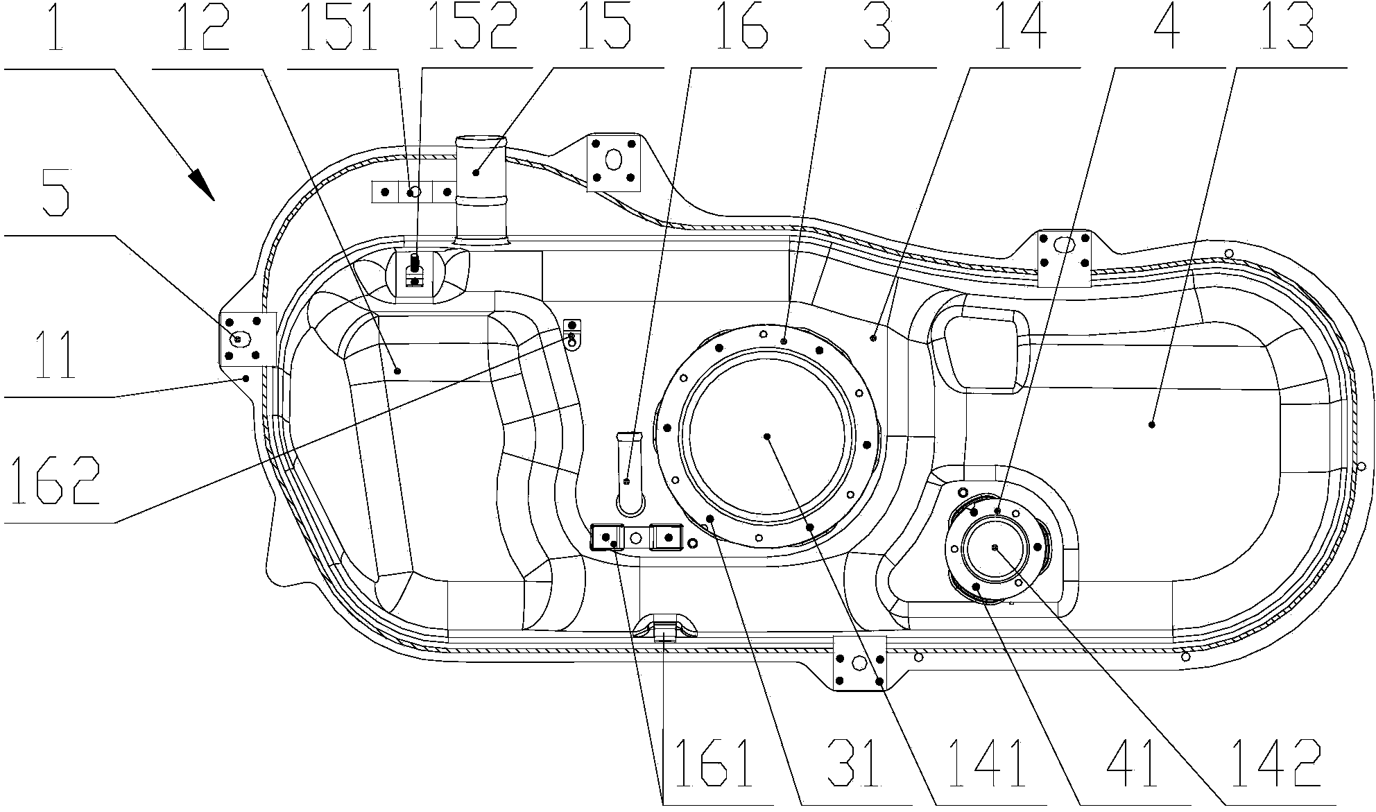 Automobile fuel tank