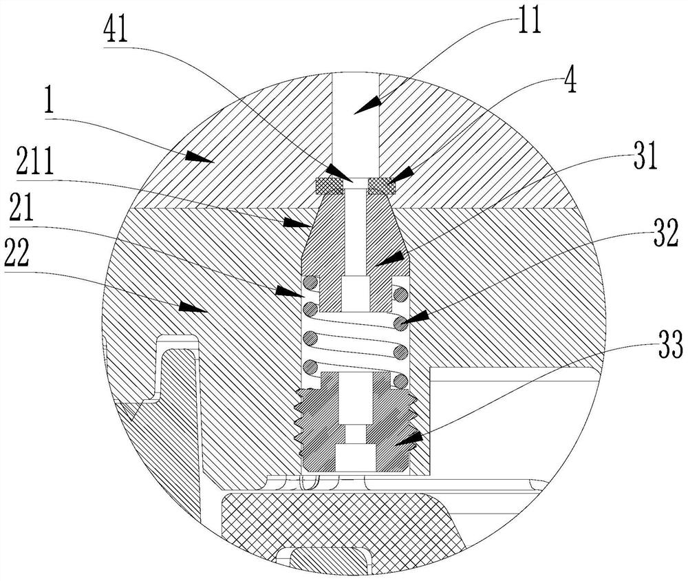 Bottleneck fixing structure of sparkling water machine, and sparkling water machine