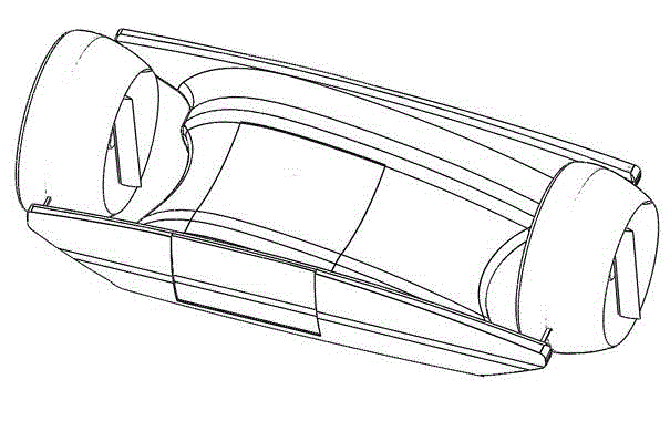 Double ducted-propeller electric manned aircraft capable of taking off and landing vertically