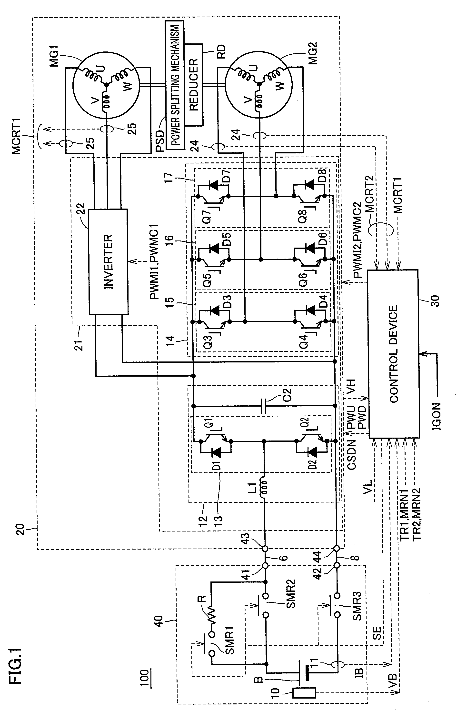 Drive device of vehicle