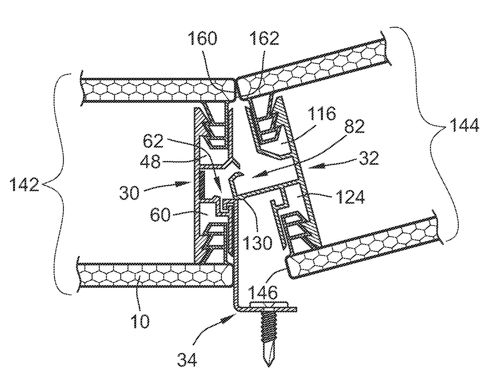 Dual glazing panel system