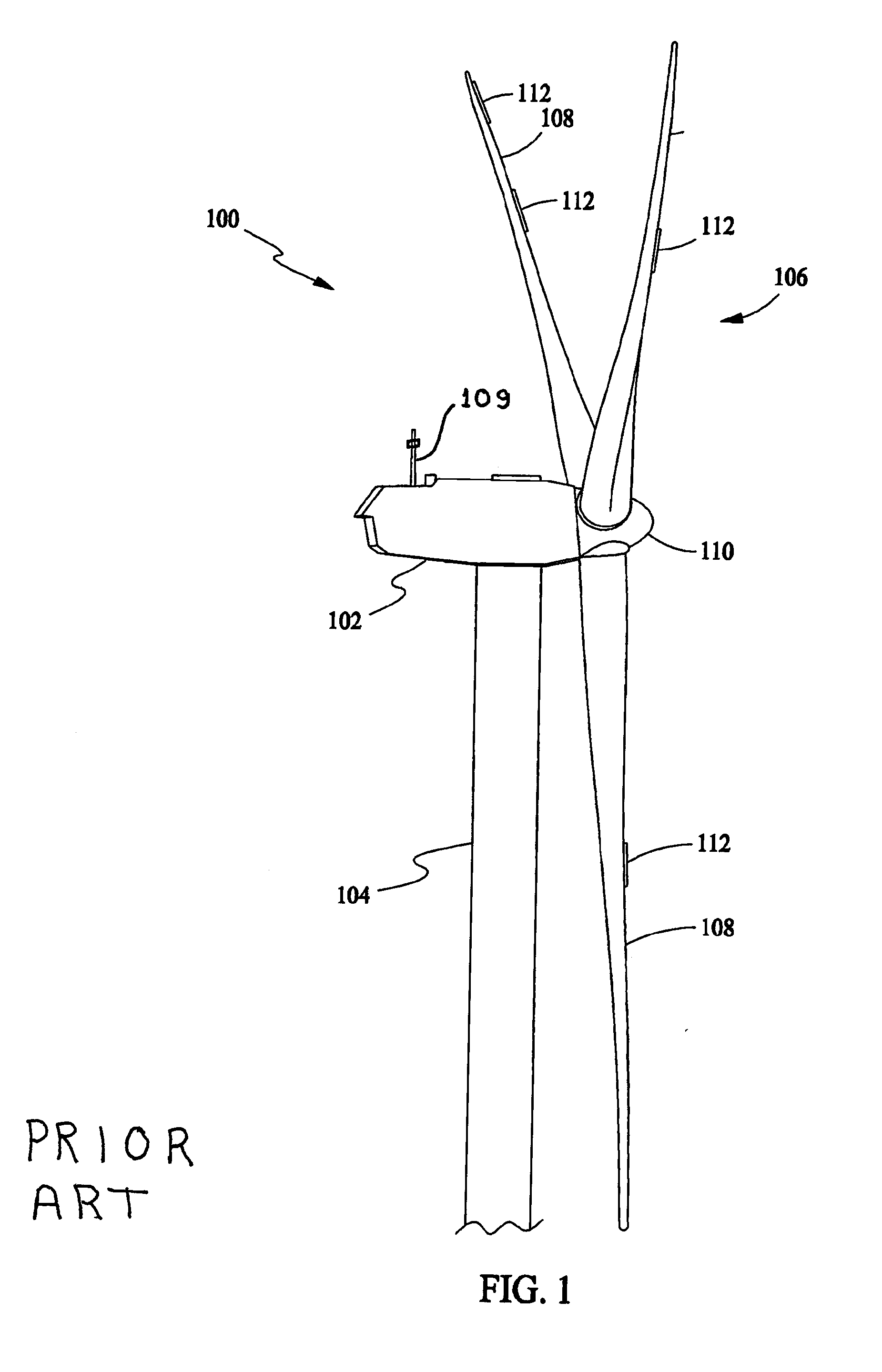 Aerodynamic device for detection of wind turbine blade operation