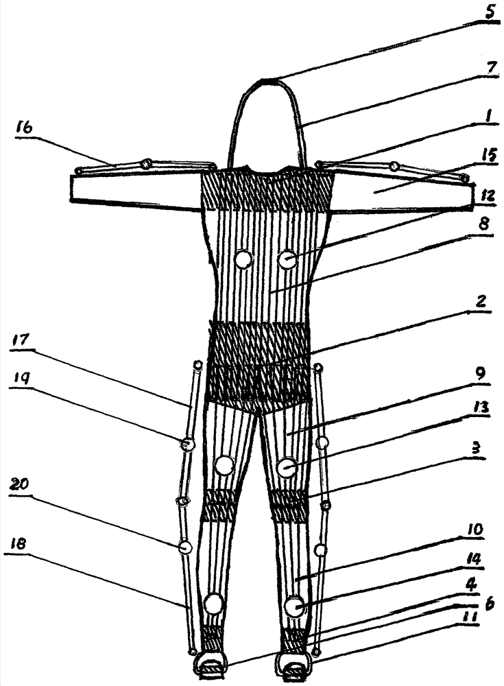 Gravity imitation wearable device under zero (micro) gravity condition and relative ancillary facility