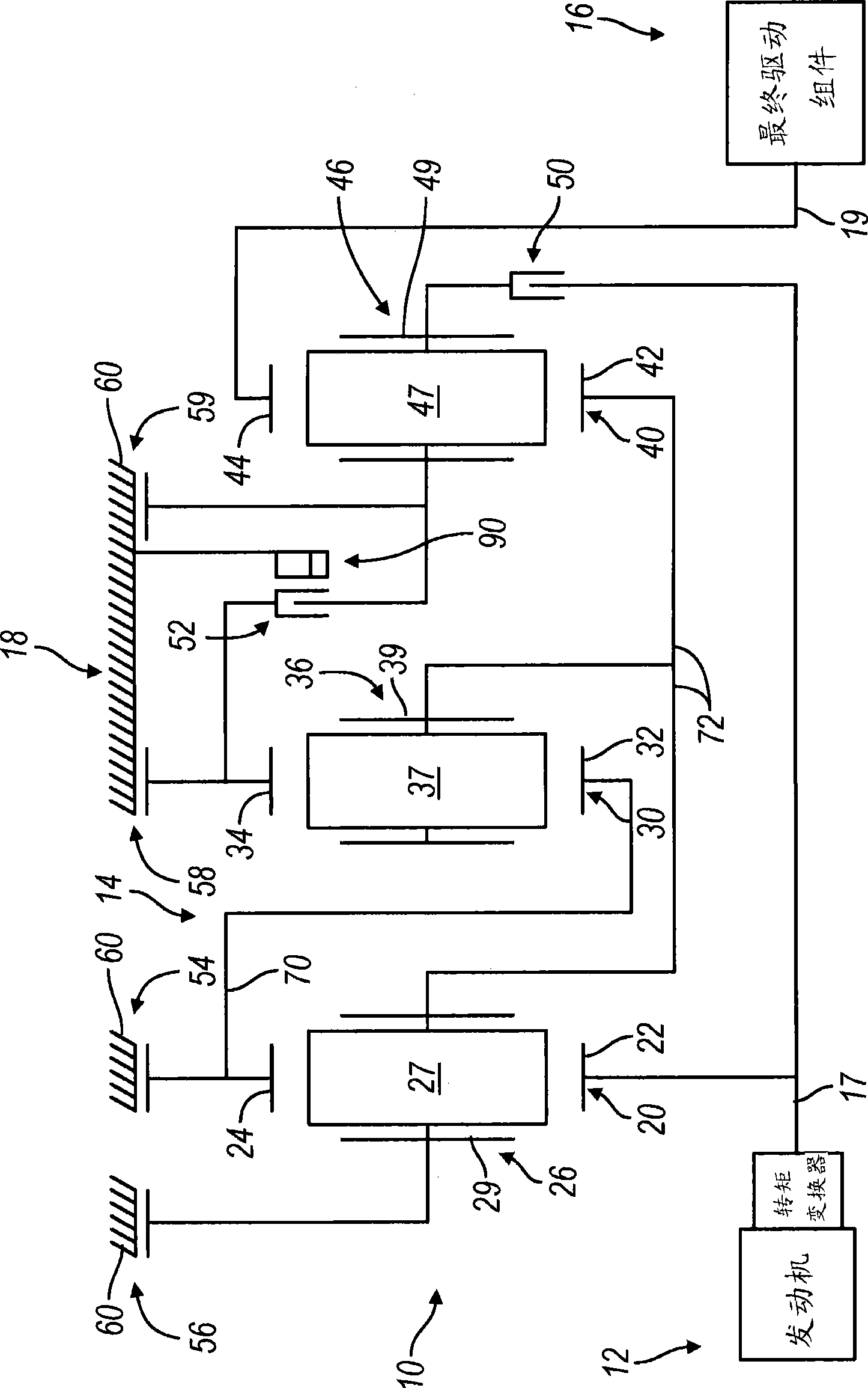 Clutch with dual area piston and independent pressure control