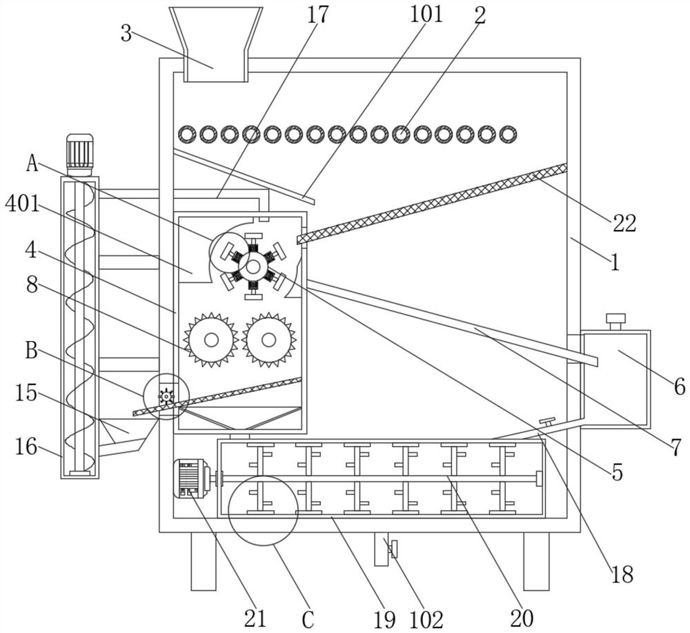 Equipment for cyclic regeneration of construction waste into garden soil and garden soil manufacturing process