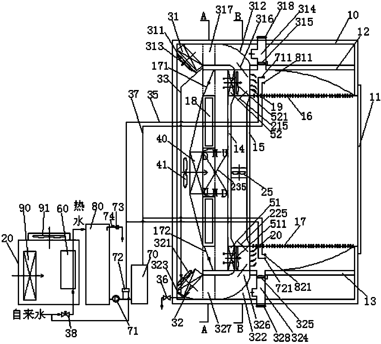 Bidirectional airflow baking device