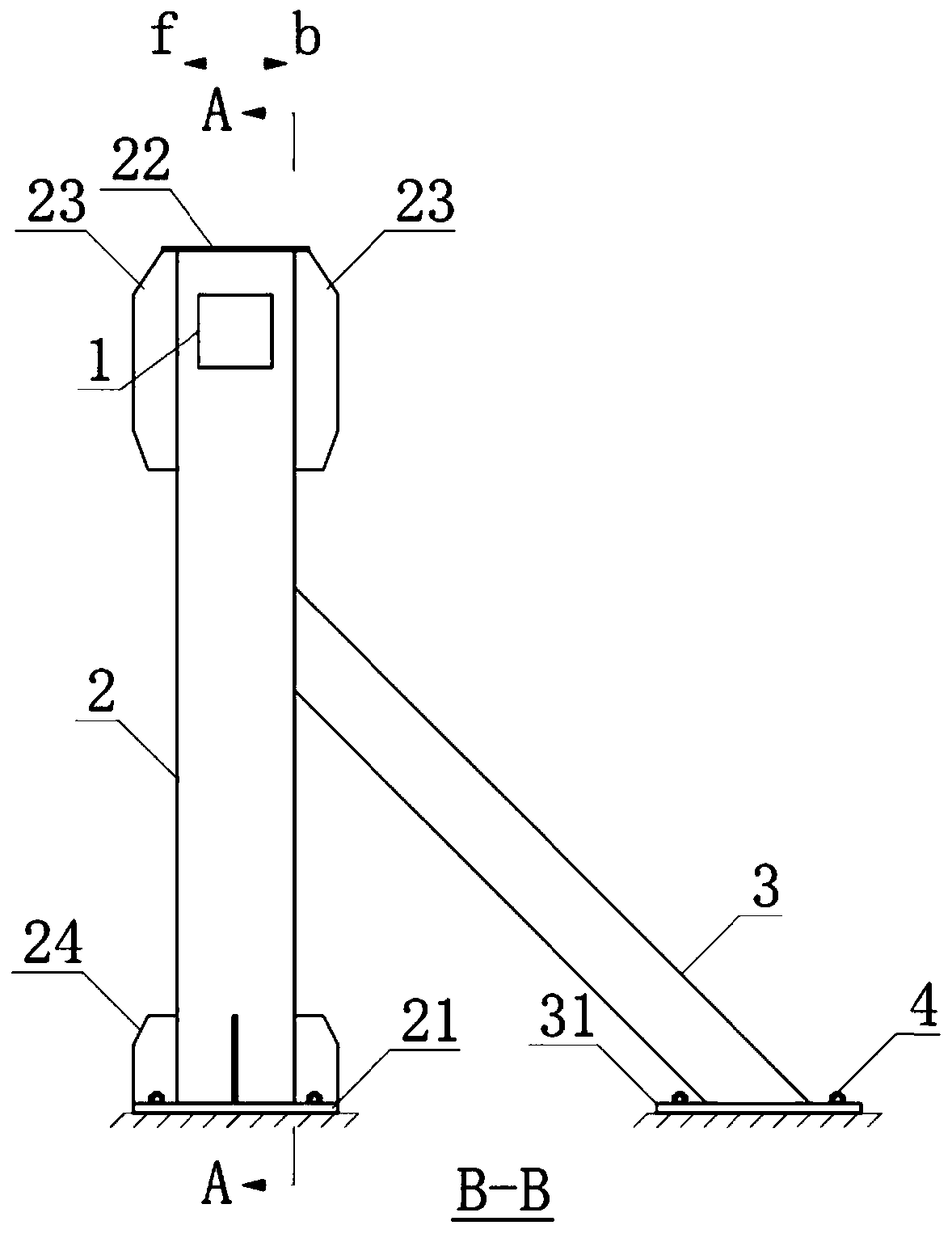 Height-limiting protective frame adopting light composite material cross beam