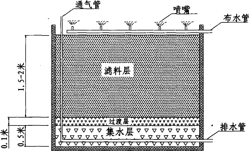 Intermittent water supply biological filter