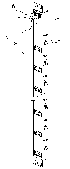 Power supply control distribution device especial for telecommunication