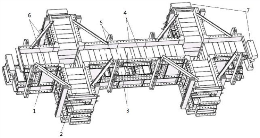 Assembling die for prefabricated parts