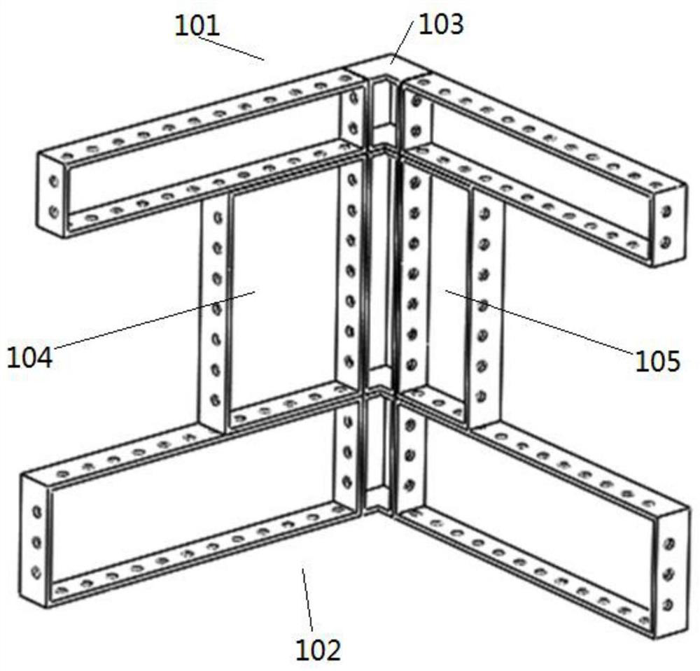 Assembling die for prefabricated parts