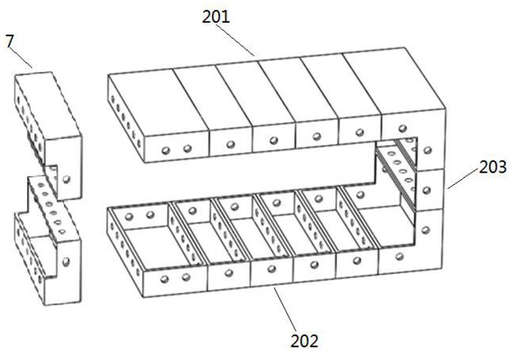 Assembling die for prefabricated parts