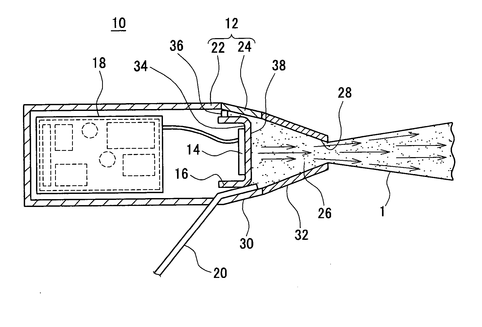 Ultrasonic washing device