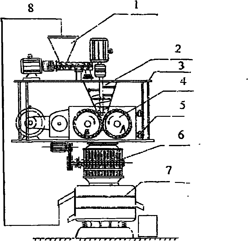 Method for granulating powdery active lime, special equipment and midbody