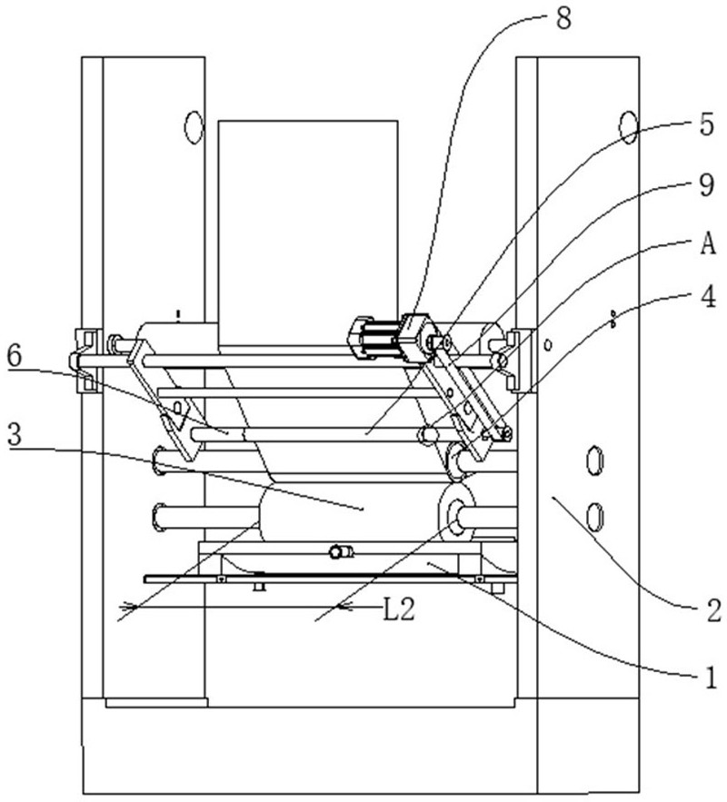 Aluminum-plastic film coating and smoothing device and using method thereof