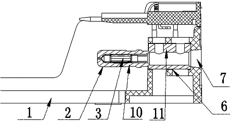 Connection device in direct connection with electric energy meter