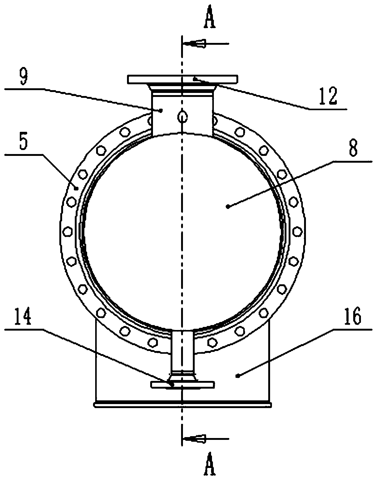 U-shaped tube heat exchanger with baffle plate with air bag structure