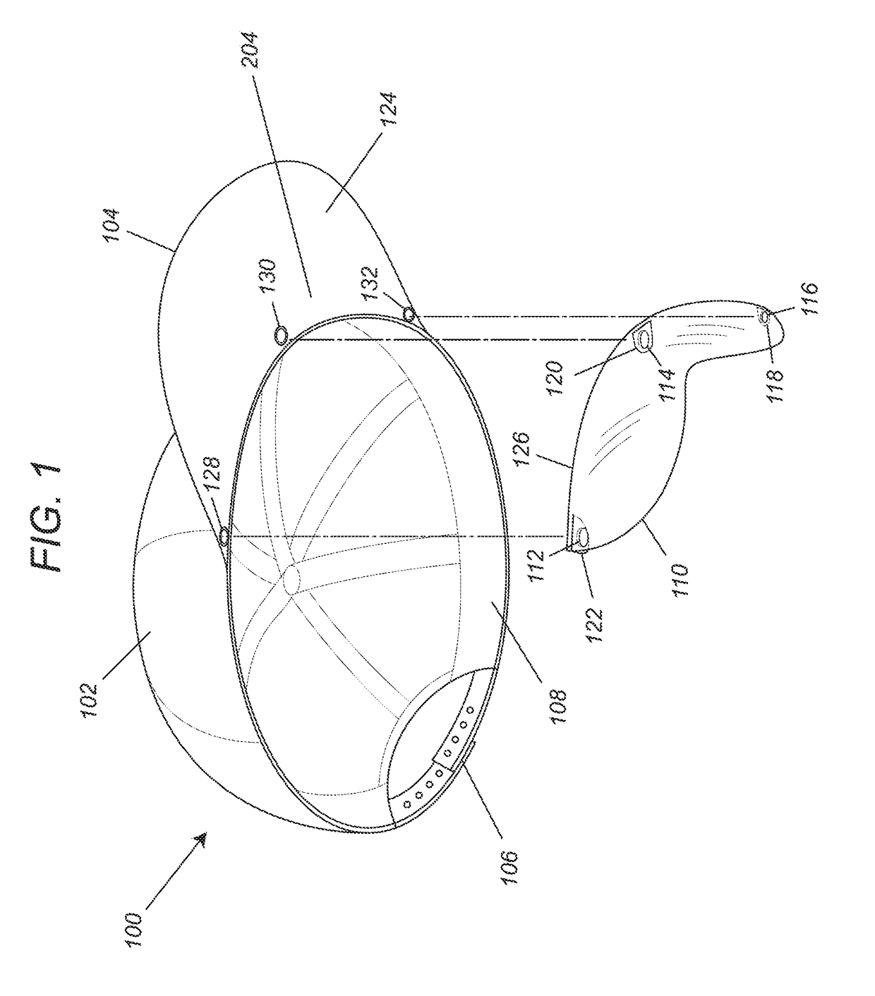 Cap with integrated and interchangeable eye protection