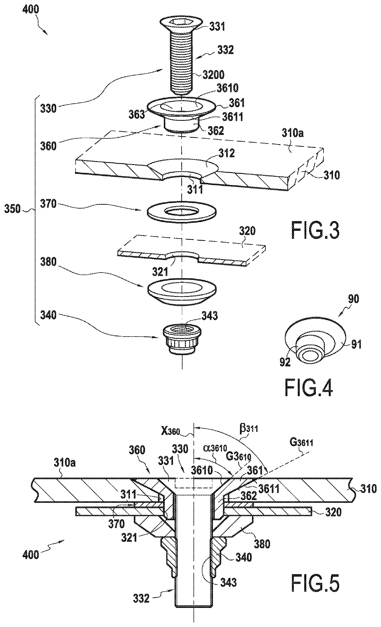 Assembly by mechanical connection including at least one part made of composite material