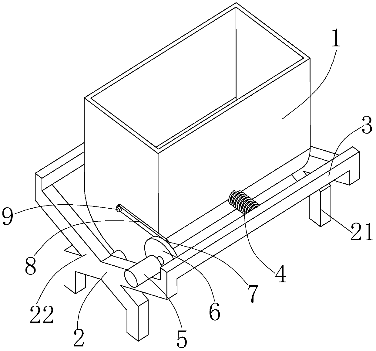 A push-and-rock welding flux screening device