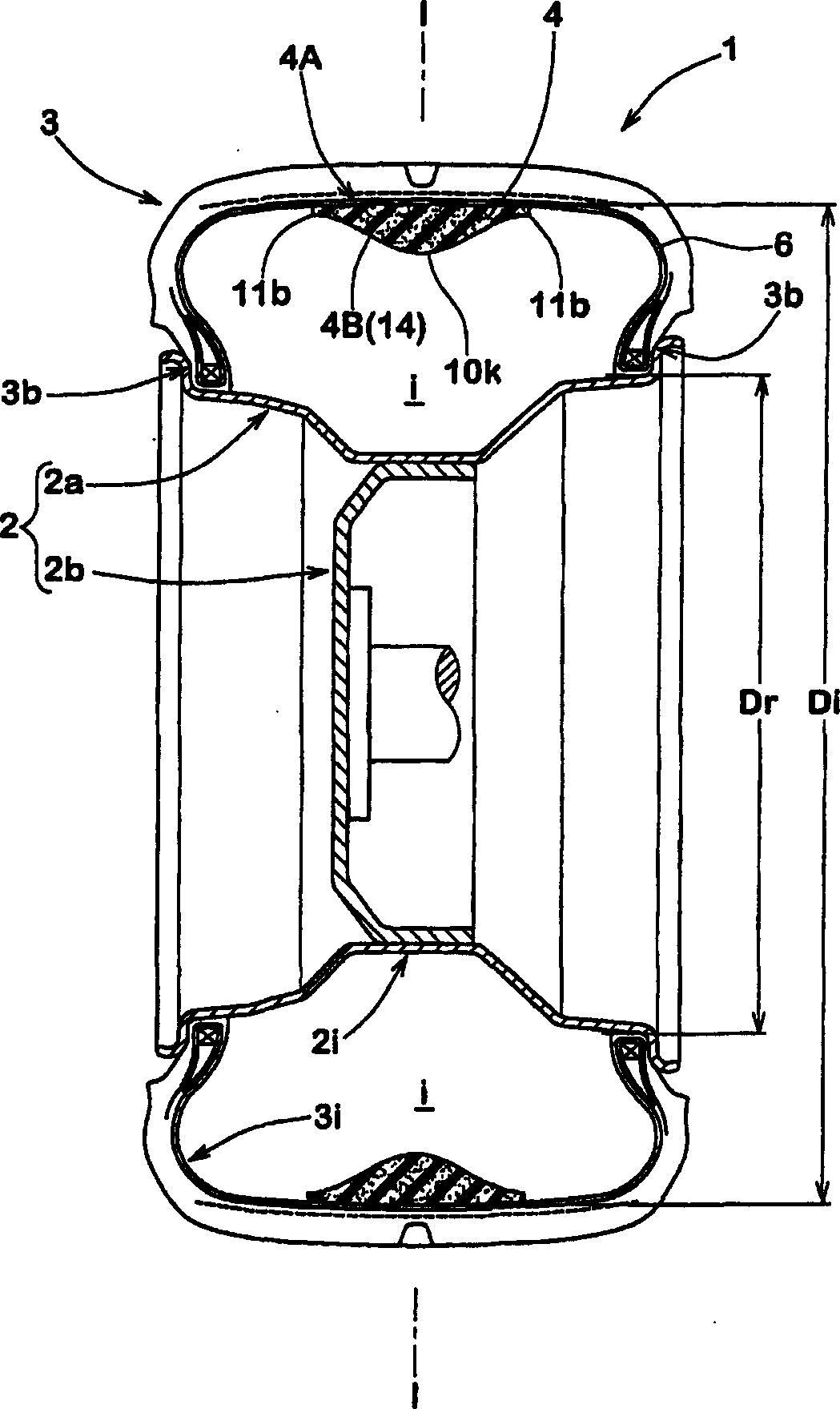 Assembly of pneumatic tire and rim, and a noise damper used therein