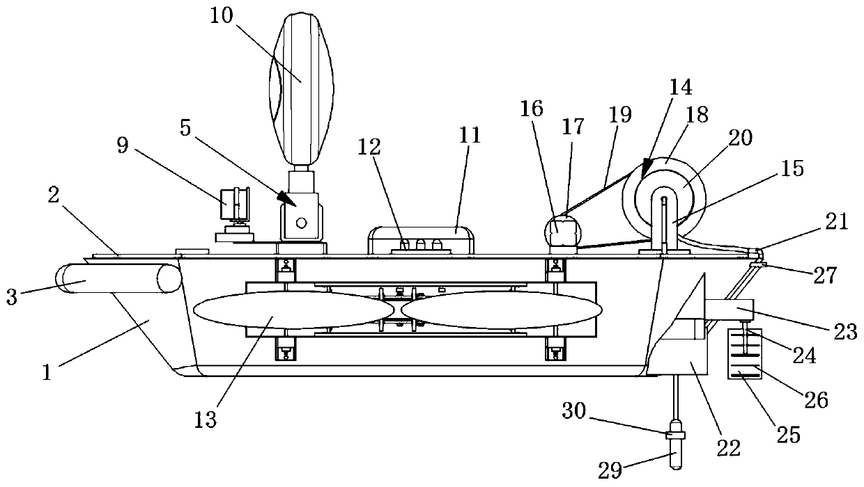 Automatic driving method and system of intelligent boat for water quality monitoring