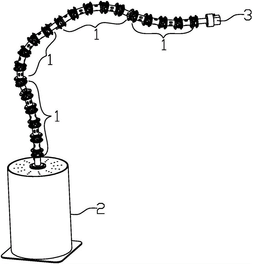 Rope driving-based quickly-replaced linkage flexible charging robot