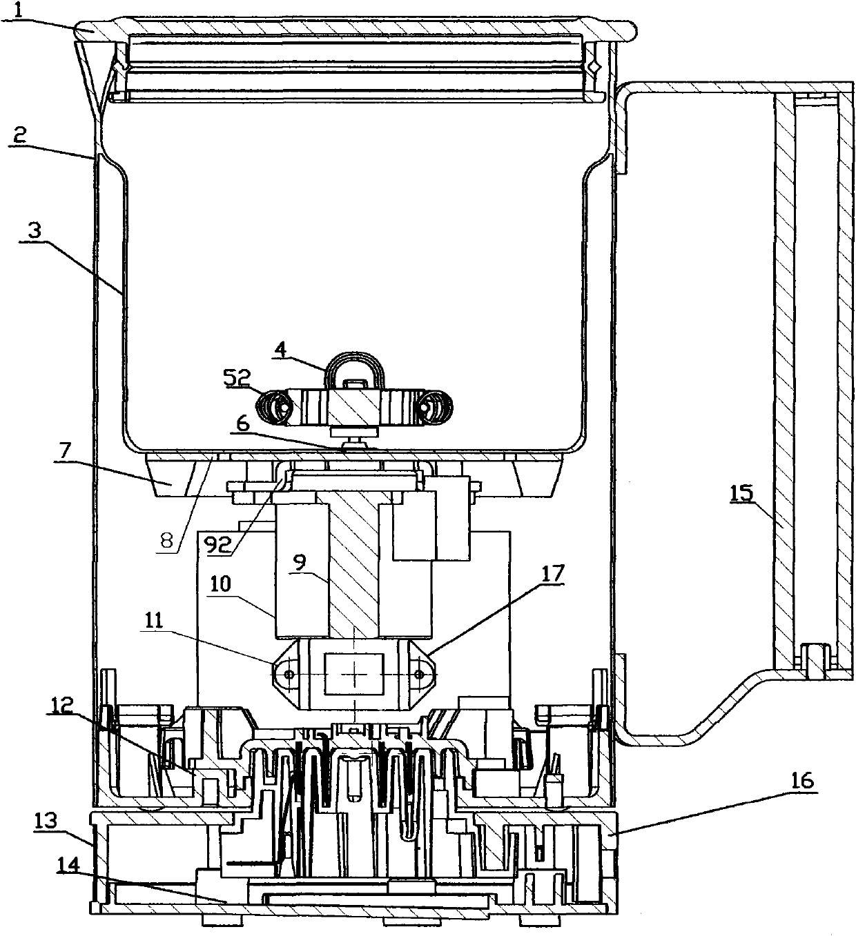 Milk foam machine directly driven by motor