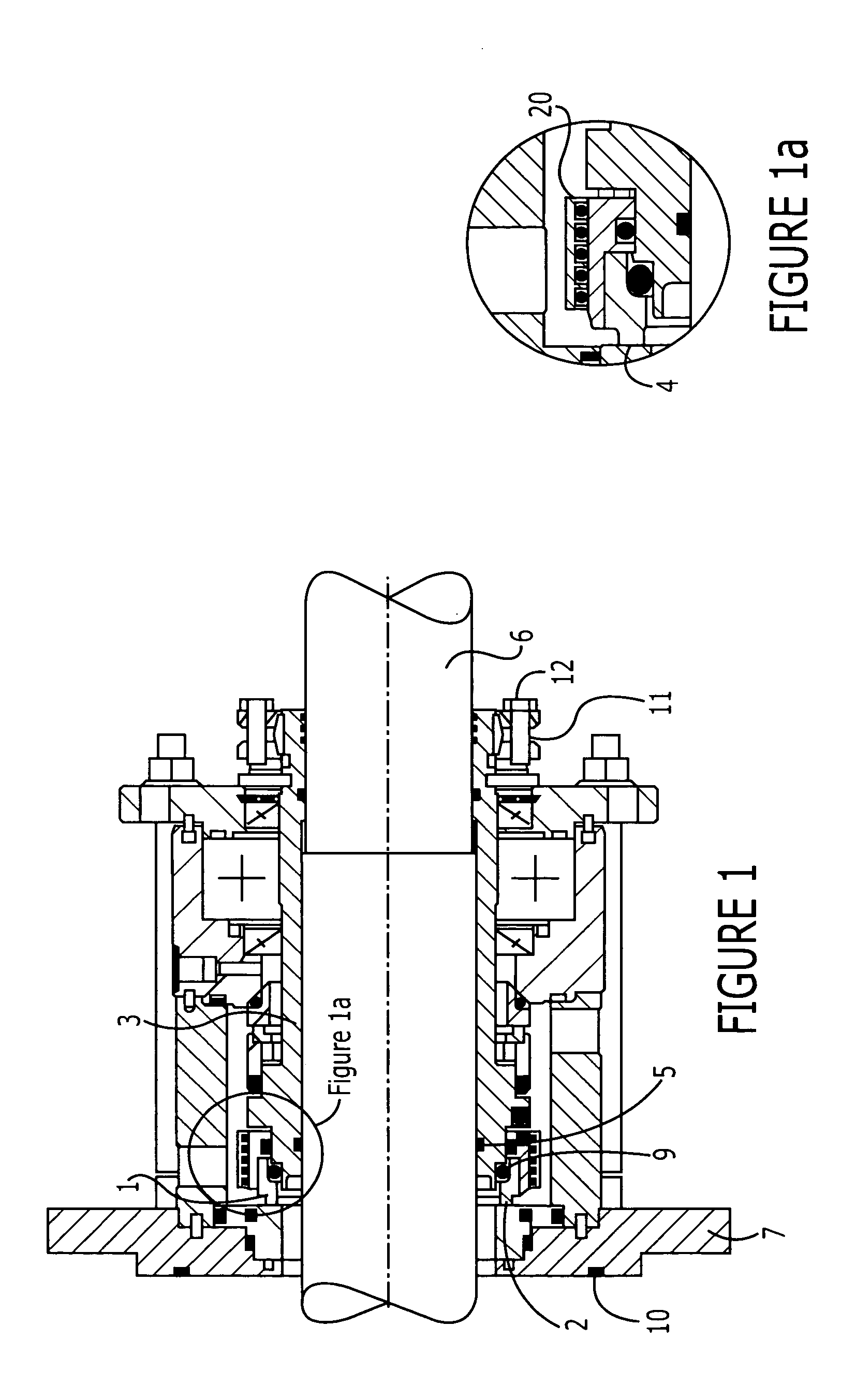 Damper device for mechanical seals