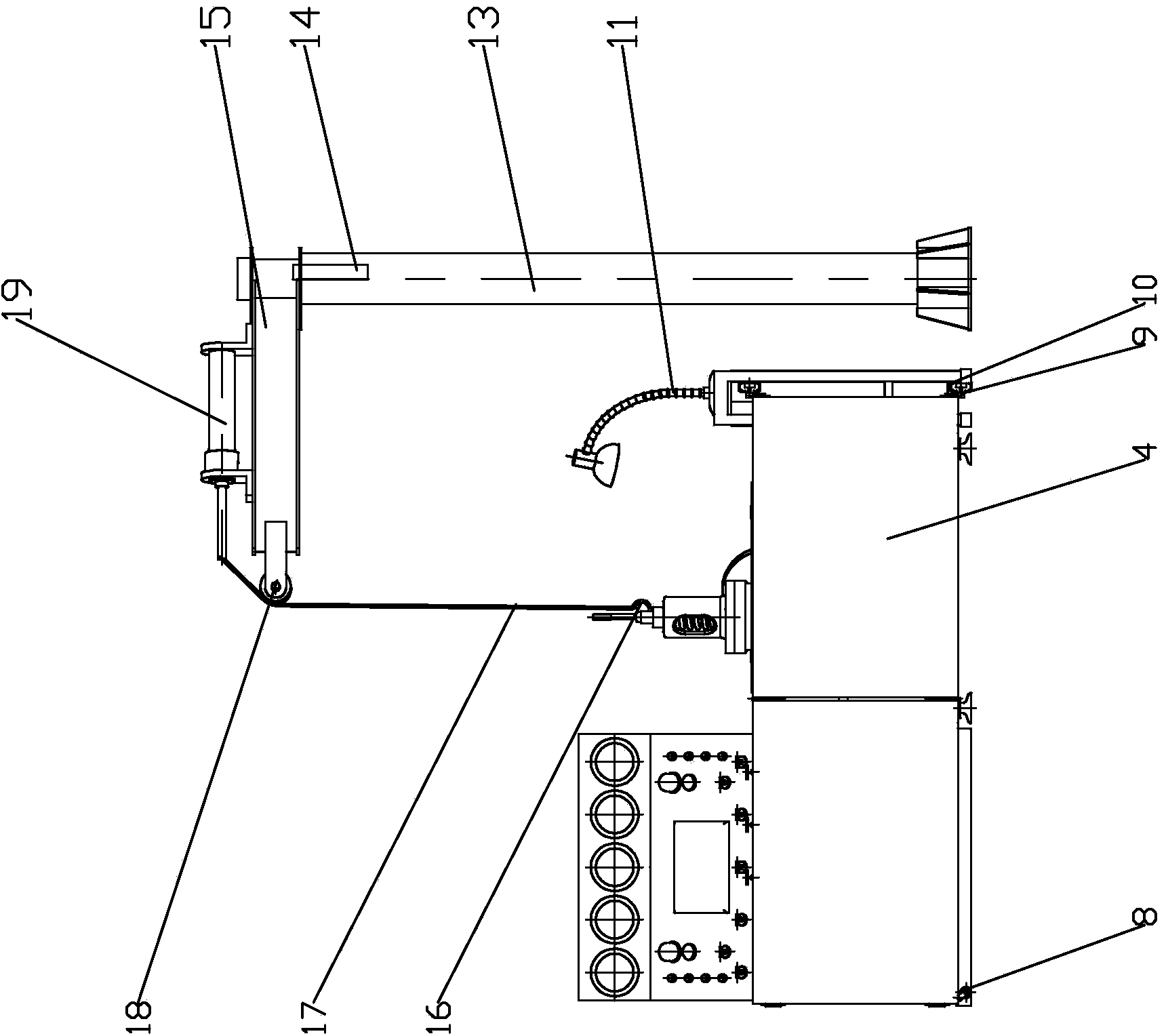 Safety protecting and hoisting device of safety valve calibration console