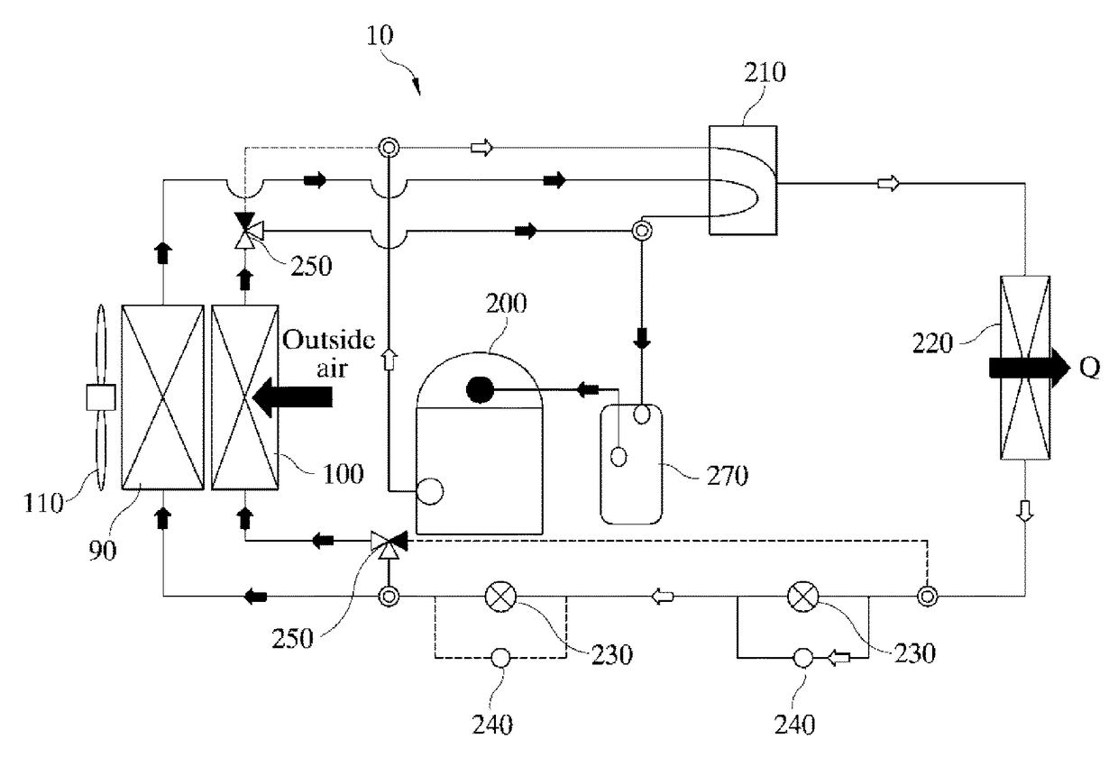 Alternating type heat pump