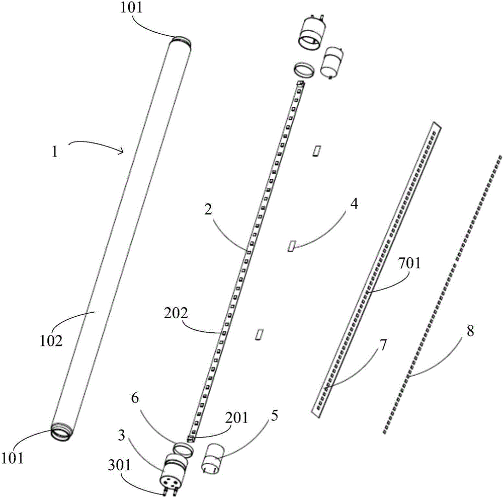 LED (light emitting diode) fluorescent lamp