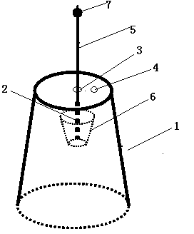 Multi-functional cup integrating rice field lamina color comparison and natural enemy releasing