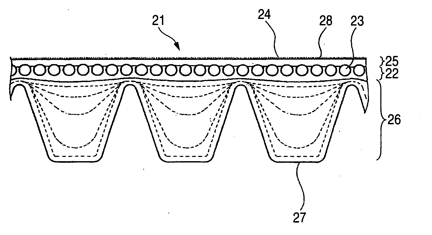 Friction transmission belt