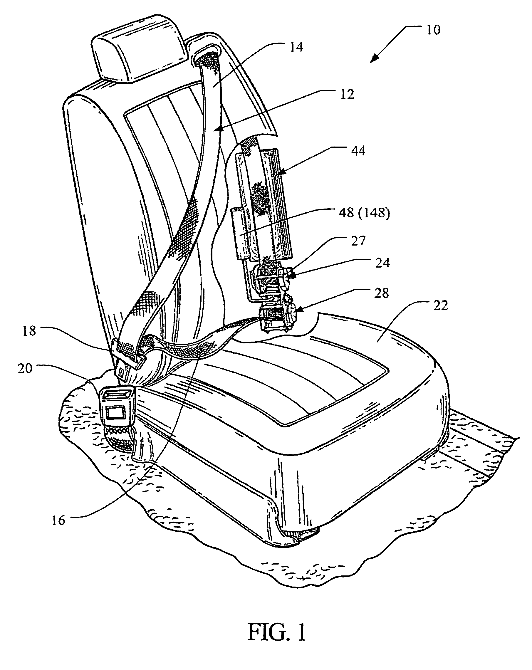 Dual spool retractor in belt-in-seat