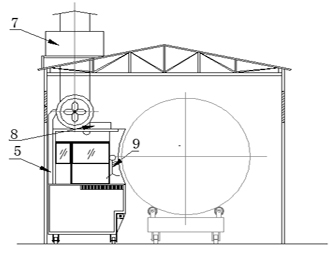 Spraying technology and special device for outer wall of wind power tower