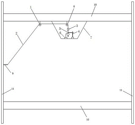 Device for monitoring deformation of steel plate pile surrounding structure in real time