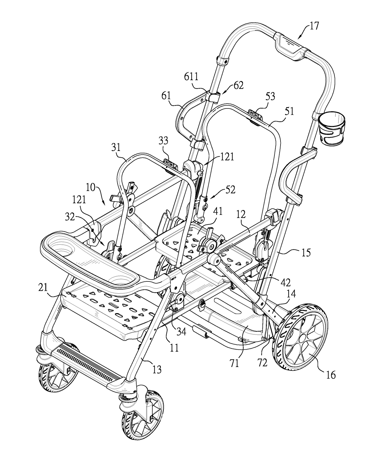 Baby carriage and carriage frame thereof