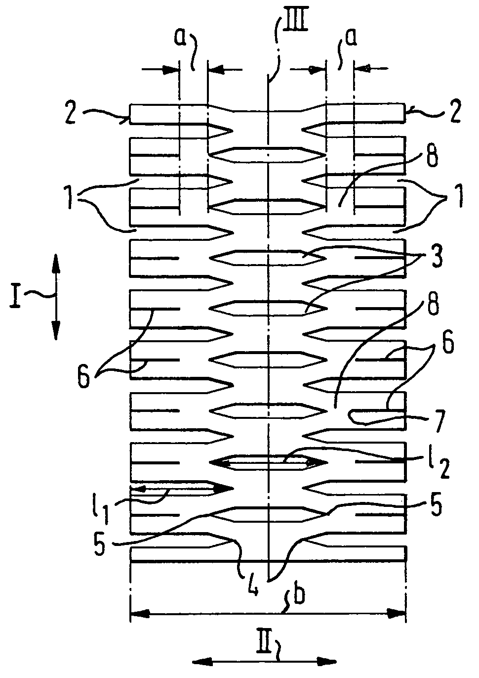 Metal band as inlay for trim strips or sealing strips