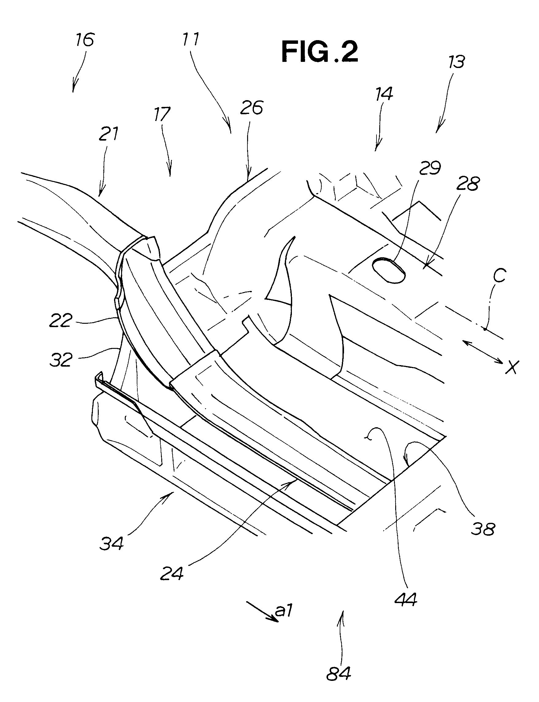 Vehicle body floor structure