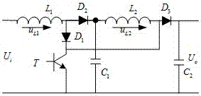 Single-tube high-gain DC boost conversion circuit