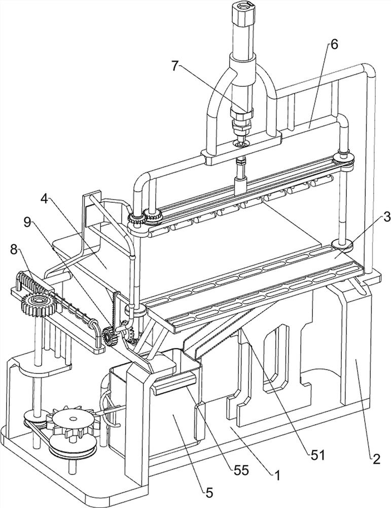 Automatic punching device for breeding nursing bed